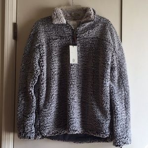 Thread & Supply faux fur zip sweatshirt outerwear